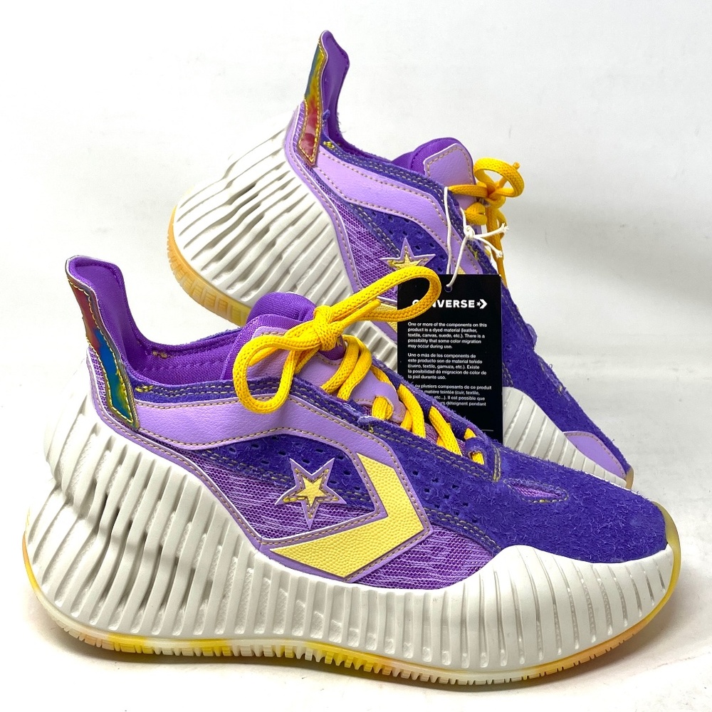 Converse BB Prototype CX Basketball Violet Mesh Suede Mid Sneakers Women A03695C